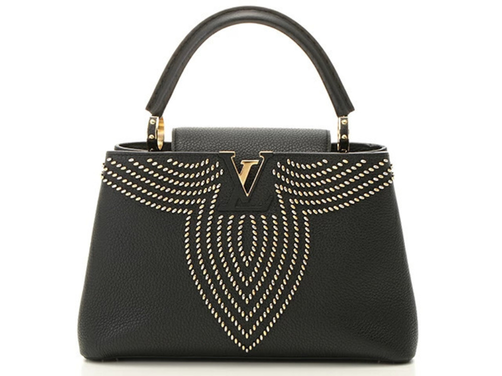 LOUIS VUITTON Capucines bag Taurillon leather Noir Black